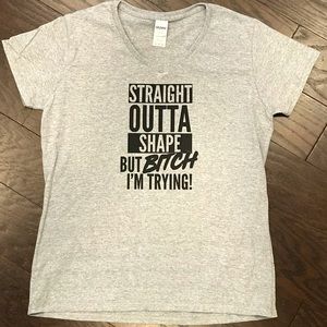 Outta shape v neck